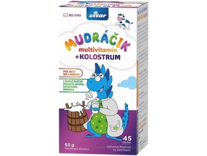 VITAR MUDRÁČIK multivitamín + KOLOSTRUM 45 ks