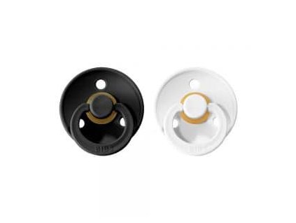 BIBS Colour cumlíky z prírodného kaučuku 2ks – veľkosť 1 farba biela/čierna