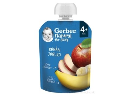 Gerber Natural Kapsička Banán a jablko 90 g