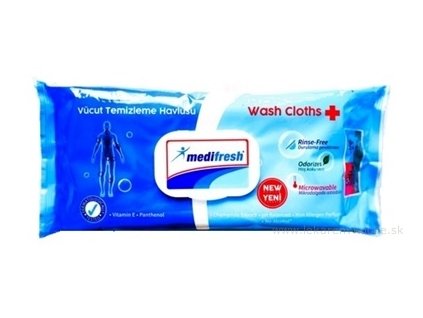 Medifresh Vlhčené utierky pre dospelých s klipom 60 vlhčených obrúskov