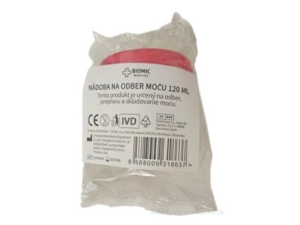 BIOMIC NÁDOBA NA ODBER MOČU jednorazová, 120 ml, 1x1 ks