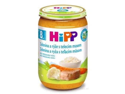 HiPP Príkrm BIO Zelenina, teľacie mäso a ryža 220 g