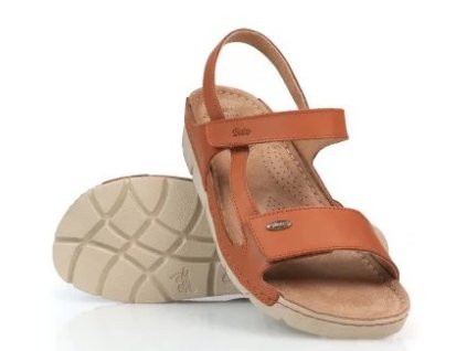 Batz Miri Cognac č.40 anatomické dámske kožené sandále v karamelovo hnedej farbe