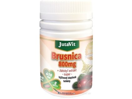 JutaVit Brusnica 800 mg + zlatobyľ extrakt - super 60 ks
