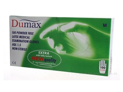 DUMAX RUKAVICE latexové  vyšetrovacie 100 ks