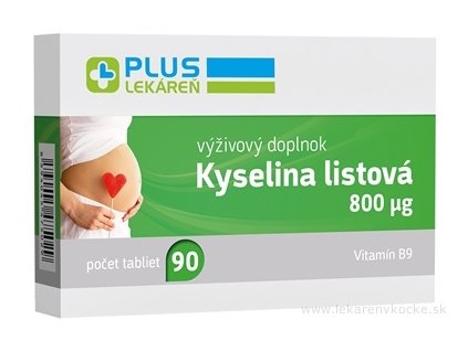 PLUS LEKÁREŇ Kyselina listová 800 μg 90 ks