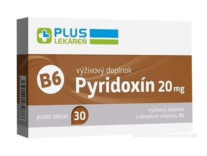 PLUS LEKÁREŇ Pyridoxín 20 mg (vitamín B6) 30 ks