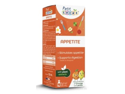 Petit Chêne Appetite sirup pre deti 125 ml – prírodná podpora chuti do jedla s ovocnou príchuťou