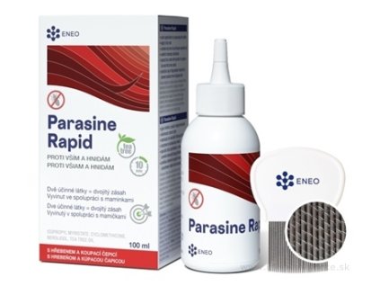 Parasine Rapid ENEO sol 100 ml + hrebeň a čiapka zadarmo, 1 set