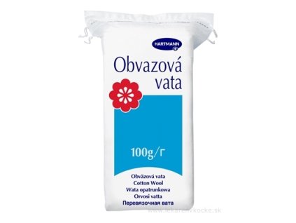 Hartmann obväzová vata 100 g – zdravotnícka bavlnená vata na rany, hygienu a kozmetiku