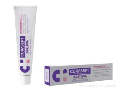 Curasept ADS DNA Implant Pro zubná pasta v géli 75 ml – 0,20 % CHX + kyselina hyalurónová, ADS systém