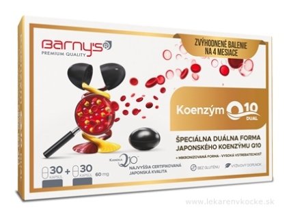 Barnys KOENZÝM Q10 DUAL 60 mg cps (zvýhodnené balenie) 2x30 (60 ks)