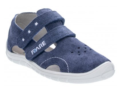 FARE BARE Economic detské barefoot sandále modré A5164301 č.26
