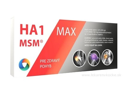 HA1 MSM MAX náhrada synoviálnej tekutiny 3 ml