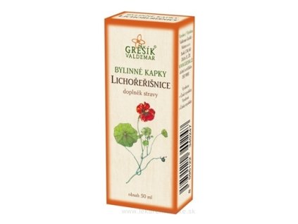 GREŠÍK BYLINNÉ KVAPKY KAPUCÍNKA 50 ml