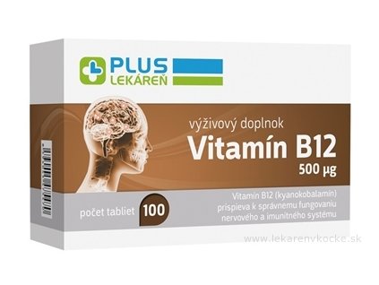 PLUS LEKÁREŇ Vitamín B12 500 µg 100 ks