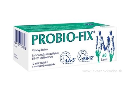 ProBio-Fix 60 ks – probiotiká LA-5® & BB-12® (4 mld/kapsula) na črevnú mikroflóru, trávenie a po antibiotikách