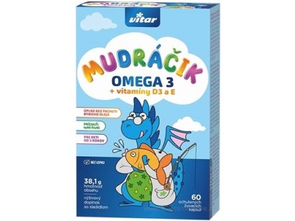 VITAR MUDRÁČIK OMEGA 3 + vitamíny D3 a E 60 ks