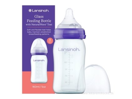 Lansinoh Sklenená dojčenská fľaša 160 ml