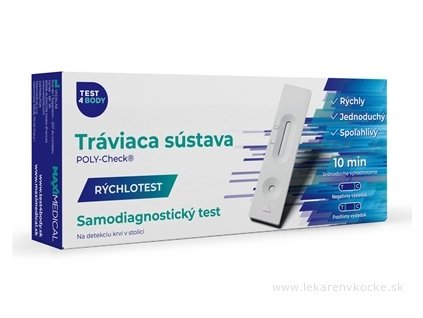 Rýchlotest tráviacej sústavy Test4Body – domáci test na okultné krvácanie (POLY‑Check)
