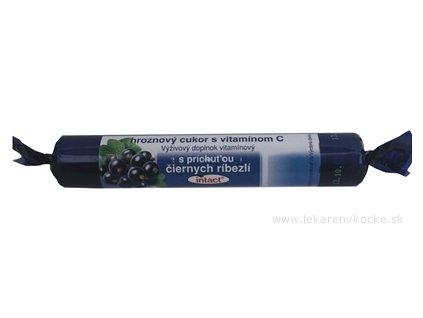 INTACT HROZNOVÝ CUKOR s vitamínom C s príchuťou čiernych ríbezlí (pastilky v rolke) 1x40g
