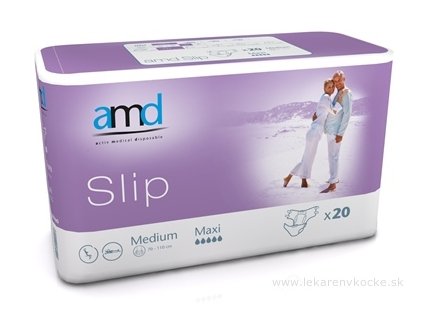 AMD Slip maxi medium inkontinenčné plienky obvod bokov 70 - 110 cm nasiakavosť 3200 ml 20 ks