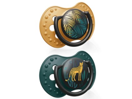 LOVI Utišujúci dynamický cumlík Jungle Vibes 2ks 3-6m Chlapec