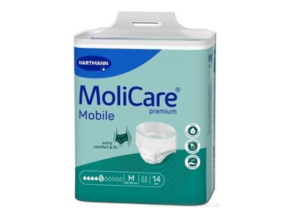 MoliCare Premium Mobile 5 kvapiek M zelené, plienkové nohavičky naťahovacie 14ks
