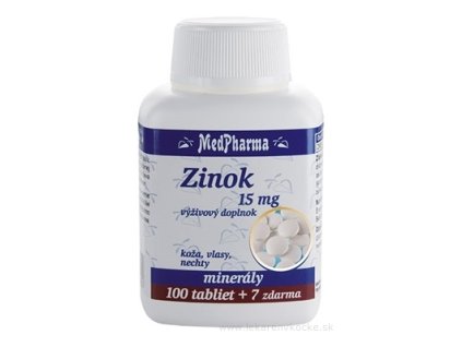 MedPharma ZINOK 15 mg tbl 100+7 zadarmo (107 ks)