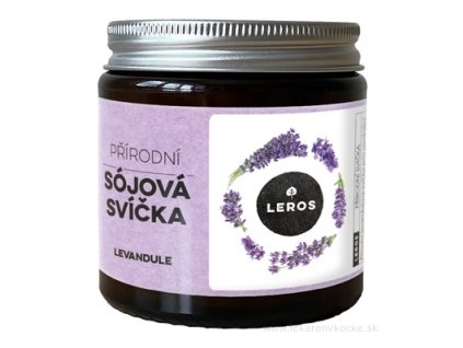 LEROS PRÍRODNÁ SÓJOVA SVIEČKA LEVANDUĽA vonná sviečka s vôňou levandule 120 ml