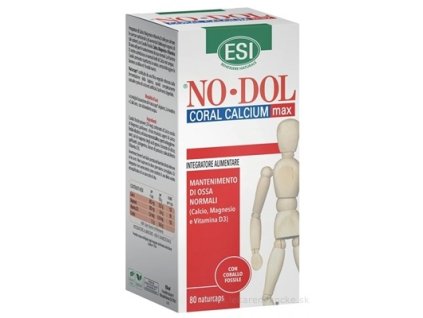 ESI NO DOL Coral Calcium Max kapsule, 80 ks – podpora kostí a svalov