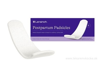 Vložky popôrodné Padsicles chladivo-upokojujúce v bylinnej zmesi, 8 ks