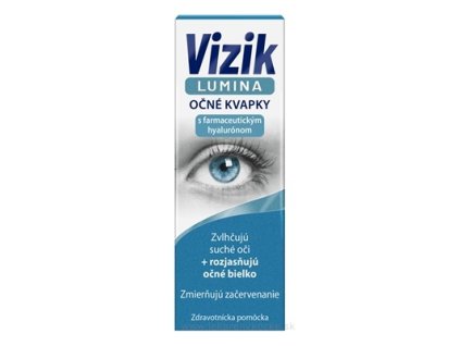 Vizik Lumina očné kvapky 10 ml – s hyaluronátom sodným, bez konzervačných látok, na suché a podráždené oči