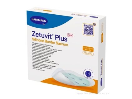 Zetuvit Plus Silicone Border Sacrum kompres sterilný (23x23 cm) 10 ks