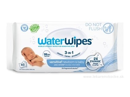 WATER WIPES Baby 100% bio odbúrateľné obrúsky detské, vlhčené 60 ks