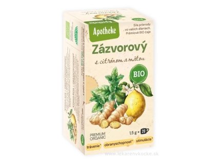 APOTHEKE BIO SELECTION ZÁZVOR. ČAJ S CITR. A MÄTOU 20x1,5 g
