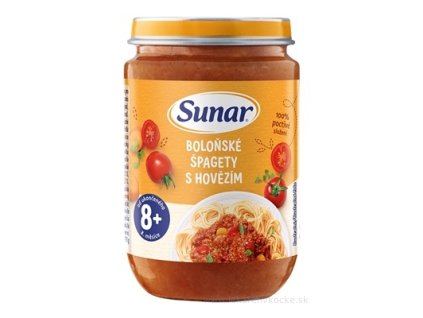 Sunar BOLONSKÉ ŠPAGETY S HOVADZÍM zeleninovo-mäsový príkrm 190 g