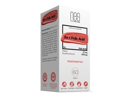 nesVITAMINS Fe 21 mg + Folic Acid 600 µg 60 ks