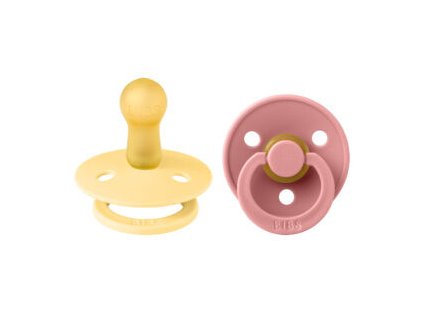 BIBS Colour cumlíky z prírodného kaučuku 2ks – veľkosť 1, PALE BUTTER DUSTY PINK