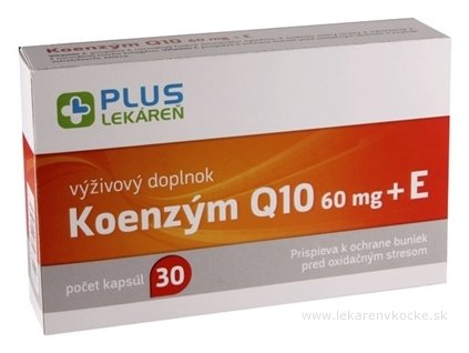 PLUS LEKÁREŇ Koenzým Q10 60 mg + E 30 ks