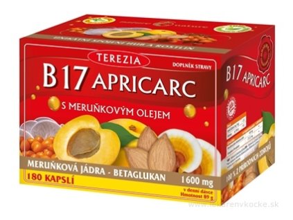 TEREZIA B17 Apricarc s marhuľovým olejom 180 kapsúl