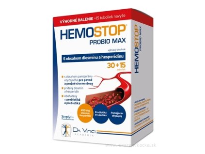 DA VINCI Hemostop probio max 30 + 15 kapsúl zadarmo