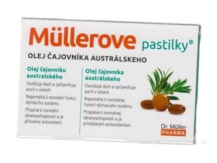 MÜLLEROVE pastilky OLEJ ČAJOVNÍKA AUSTRALSKEHO 24 ks