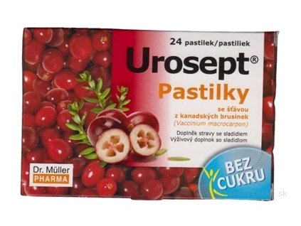 Dr. Müller UROSEPT Pastilky bez cukru 24 ks