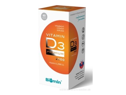 Biomin VITAMIN D3 PREMIUM 2000 I.U. 60 ks