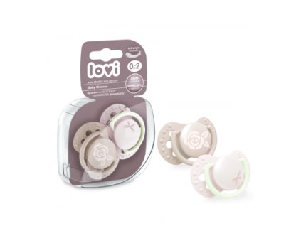Lovi dynamický utišujúci cumlík Baby Shower Mini 0-2m 2 ks