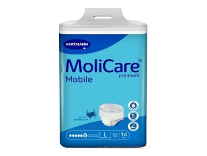 MoliCare Premium Mobile 6 kvapiek L modré plienkové nohavičky naťahovacie 14 ks