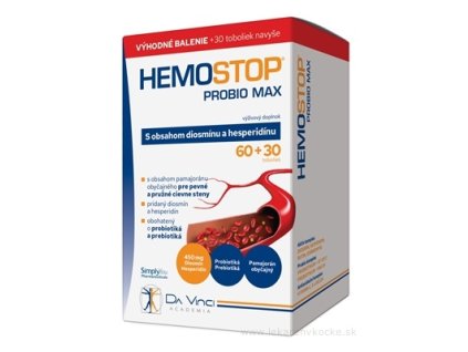 DA VINCI Hemostop probio max 60 + 30 kapsúl zadarmo