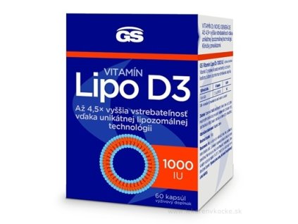 GS Vitamín lipo D3 1000 IU 60 kapsúl