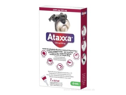 Ataxxa 1250 mg/250 mg (psy od 10 kg do 25 kg) 2,5 ml